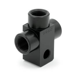 HEL HEL Aluminium M10 x 1.00 Female T-Piece Adapter with 6mm Mounting Hole - Convex Seats