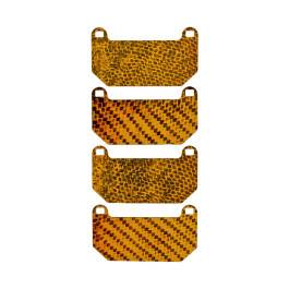 HEL Carbon Fibre Brake Pad Shims for Audi TT RS 8J 2.5 TFSI 2011-2014 - OEM Brembo Brakes - FRONT