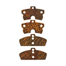 HEL Carbon Fibre Brake Pad Shims for Honda Civic Type R FK2 2015-2017 - Teves Brakes - REAR