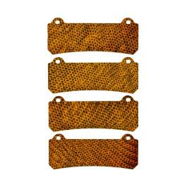 HEL Carbon Fibre Brake Pad Shims for Alcon RC6 / CAR70 - 6-Piston Big Brake Caliper - FRONT